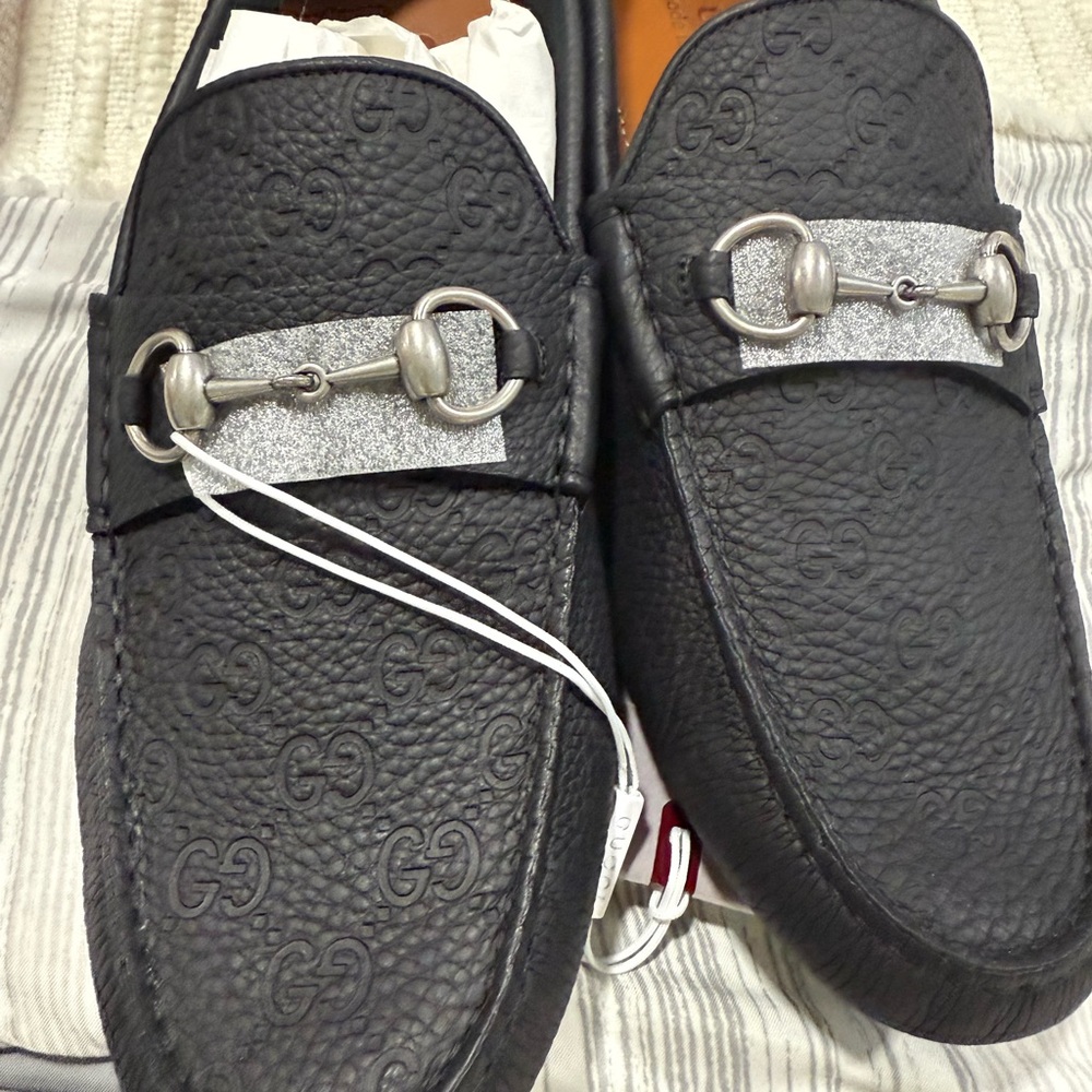 Gucci Black Leather Loafers